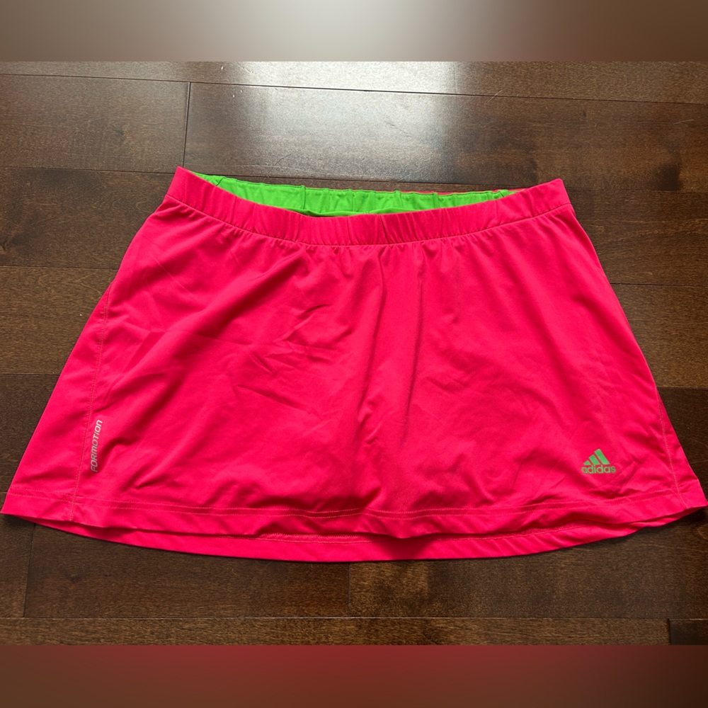 adidas Hot Pink Skort with Lime Green Inner Lining